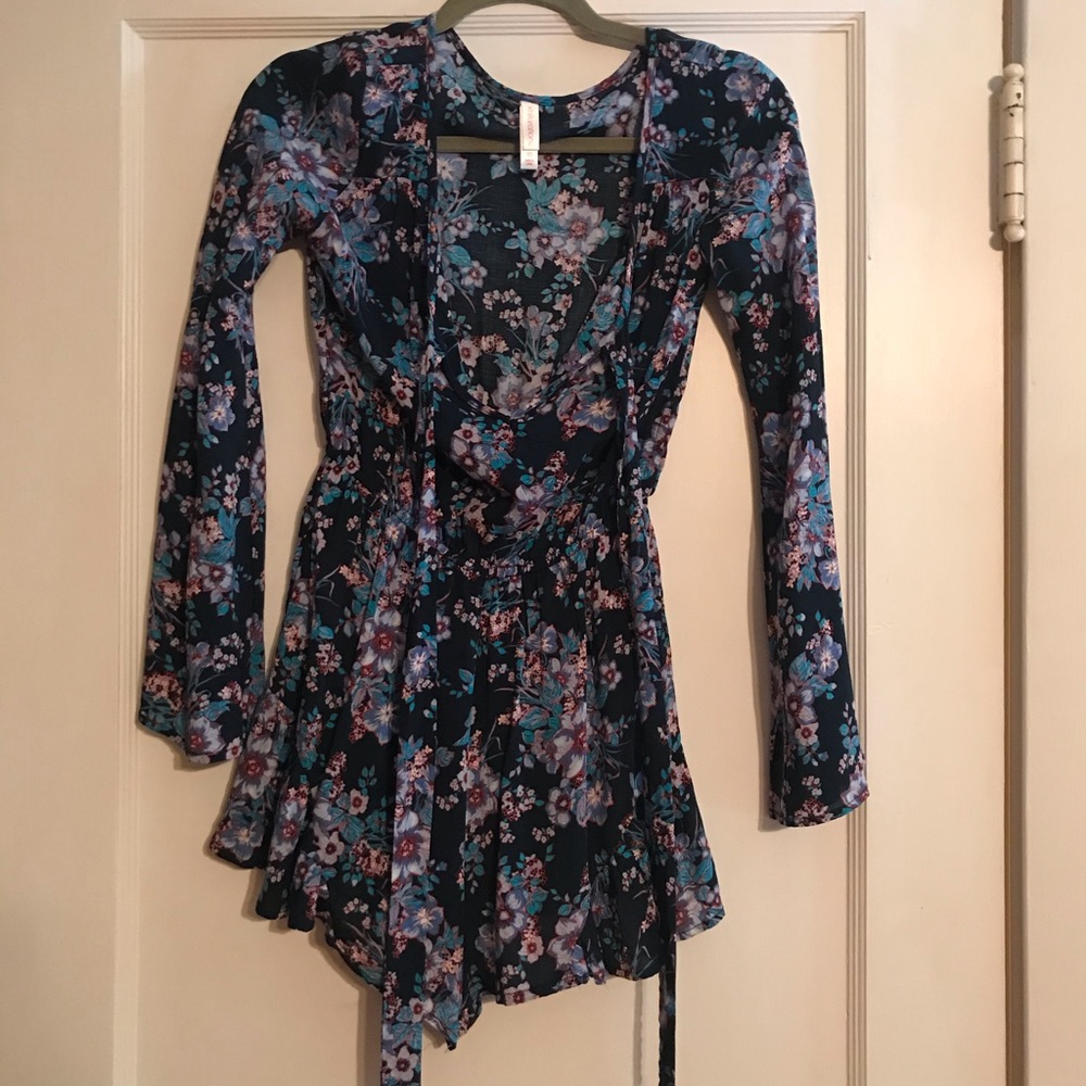 Flower Long Sleeve Romper